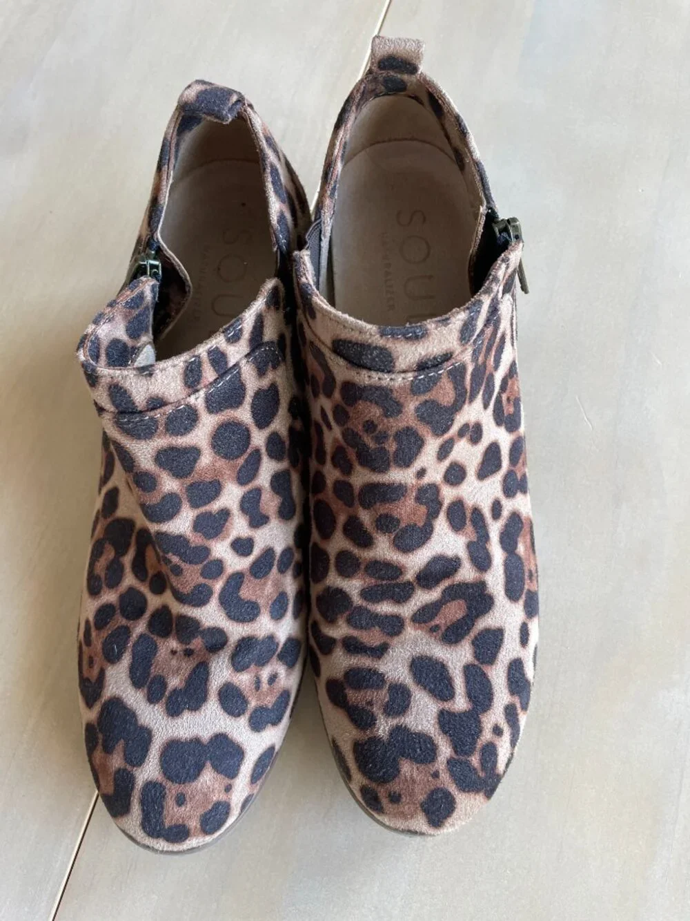 Entire Closet $5! Soul by Naturalizer Dame Cheetah Ankle Zipper Booties Boots